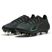 Puma ULTRA 6 ULTIMATE FG Football Boots Unisex, Shoes, Black/Fizzy Light/Green Terrain, 41