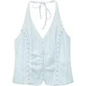 Pull&Bear Overdel pastelblå / lyseblå / offwhite