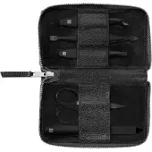 Zwilling Manicure- og pedicuresæt 5-delt sæt med neglesaks, læder og sort etui Manicuresæt 1 stk.