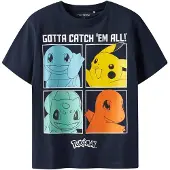 TWO SOON Shirts 'Pokémon' navy / gul / orange / hvid