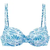 Venice beach Bikinioverdel himmelblå / hvid