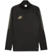 Puma KINGtouch Football Quarter-Zip Top Men, Clothing, Black/Gold, L