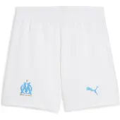 Puma Olympique de Marseille 25/26 Shorts Youth, Clothing, White/Azure, 5-6Y