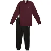 Puma Essentials Elevated Crew Sweat Suit Men, Clothing, Ruby Shimmer, XXL