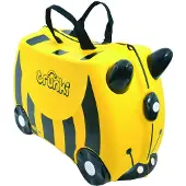 Trunki Bernard Bee, Trolley, Hård skal, Gul, Plast, 4 hjul, Lynlås