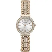 GUESS Analogt ur 'Gala' rosa guld / sort / transparent / hvid