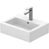 Duravit Vero vask 45 cm med hanehul og overløb, wondergliss