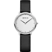 Bering Dameur 15729-404 Ultra Slim Hvid/Læder Ø29 mm