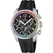 Festina Dameur F20610-3 Boyfriend Sort/Gummi Ø38.1 mm