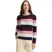 Tom Tailor Knit Structured Striped Trøje