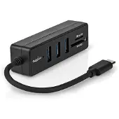 Nedis Ccgb64250bk01 Usb-hub Usb-c M-3x Usb-a H 5-ports Usb 3.2 Gen 1 Usb-drevet 5 Gbps Med Kortlæser