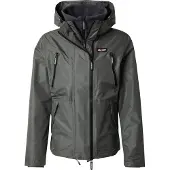 Superdry Superdrytil mænd. M5012100A Grå vindjakke med hætte (XXL), Casual, Genanvendt polister, Bæredygtig