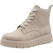 Tamaris Snørestøvletter creme
