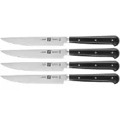 Zwilling 39029002-0 Steaksæt med håndtag, 4 dele, rustfrit stål, sort/sølv