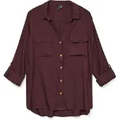Vero Moda Bluse 'VMBUMPY' burgunder