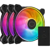 Cooler Master MasterFan MF120 HALO² - Etuiblæsersæt - 120 mm - sort (pakke med 3)