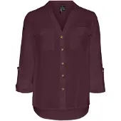 Vero Moda Bluse 'VMBUMPY' burgunder