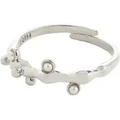 Pilgrim Ring 'Lulu' sølv / perlehvid