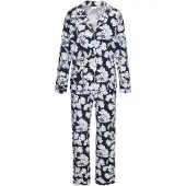 LASCANA Pyjamas navy / pastelgrøn / hvid