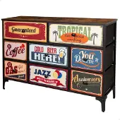 Max Home Vintage-retro Kommode 8 Skuffer