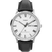 Timex Herreur TW2U88400 The Waterbury Hvid/Læder Ø40 mm