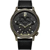 Police Herreur PEWJA2227702 Jet Sort/Læder Ø44 mm