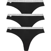 Lacoste String sort / hvid