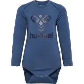 Hummel Body l/æ - hmlSteen - Ensign Blue m. Logo - - 1 år (80) - Body L/Æ