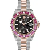 Philipp Plein Analogt ur guld / fuchsia / sølv