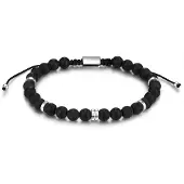 Männerglanz Armbånd sort / sølv