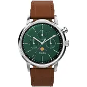 Timex Analogt ur 'Marlin Moon Phase' brun / smaragd / sølv