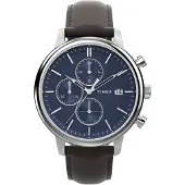 Timex Analogt ur 'Chicago' navy / brun / sølv