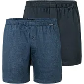Schiesser Boksershorts 'Basic' mørkeblå / sort