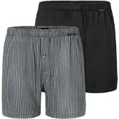 Schiesser Boksershorts 'Basic' grå / sort