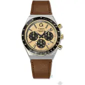 Timex Analogt ur ' 1970s Q' brun / sølv