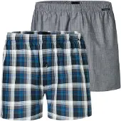 Schiesser Boksershorts blå / sort / hvid