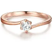 Trilani Ring rosa guld / transparent