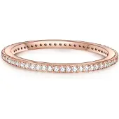 Glanzstücke Ring rosa guld / transparent