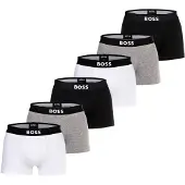 BOSS Boksershorts grå-meleret / sort / hvid