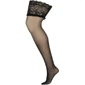 Zizzi Nylonstrømper 'STAY-UP' sort