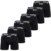 BOSS Boksershorts sort / hvid