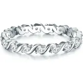 Trilani Ring sølv / transparent