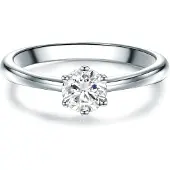 Trilani Ring sølv / transparent