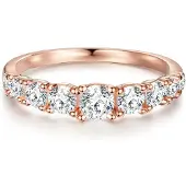 Trilani Ring rosa guld / transparent