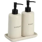 Zeller BATH STYLE sæbedispensere til sæbe og lotion, 3 dele