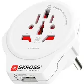 Skross PRO – World & USB, Hvid