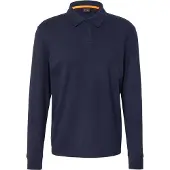 BOSS Poloshirt med lange ærmer i bomuld med logodetalje