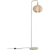 QAZQA Japandi gulvlampe beige med skærm - Gertie
