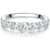 Trilani Ring sølv / transparent