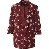 Pieces Blazer 'PCBoss' lyserød / vinrød / hvid